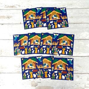Christmas Nativity Scene Stickers Set of 10 Holiday Christian Crafts Kids